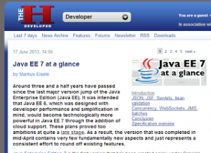 The H-Online (17 June 2013, 14:56) Java EE 7 at a glance