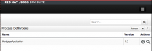 Process definitions has start icon in right corner.