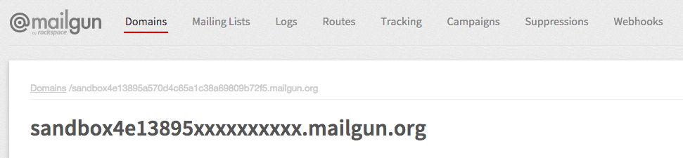 Mailgun domain