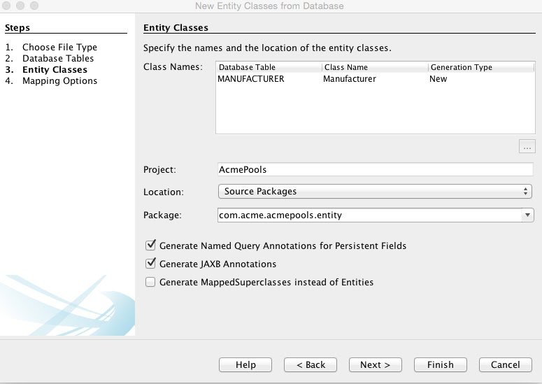 Figure 3:  Specify Package name and preferences