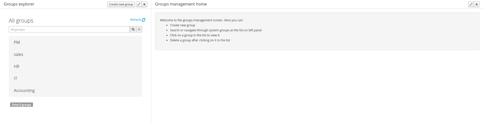 Group management perspective