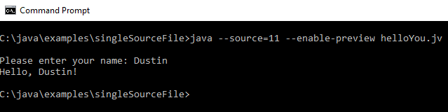 single file java source code