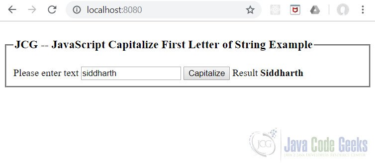JavaScript Capitalize the First Letter