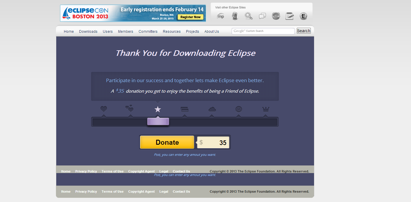 Thank You for Downloading Eclipse