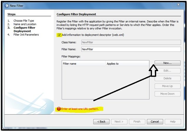 Java Servlet Figure 14: Configure Filter Deployment by checking “Add information to deployment descriptor(web.xml)”