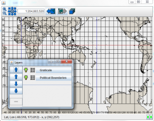 OpenMap with Layers window open