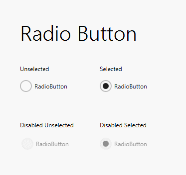 Radio Button OLD JMetro light style