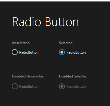 Radio Button NEW JMetro dark style