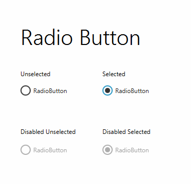 Radio Button NEW JMetro light style