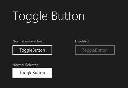 Toggle Button – JMetro OLD dark theme