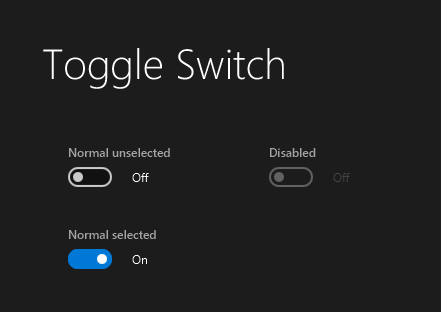 Toggle Switch NEW JMetro dark style