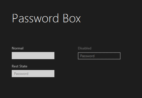 Password Field – JMetro OLD dark theme