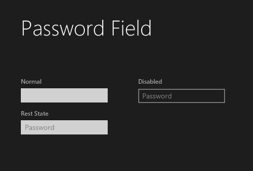 Password Field – JMetro NEW dark theme