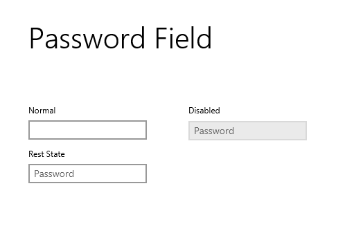 Password Field – JMetro NEW light theme