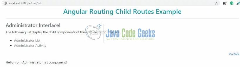 Angular Child Routes - Child components