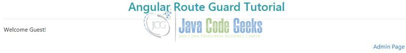 Angular Route Guards - Index Page