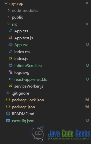 ReactJS Infinite Scroll - Folder Structure