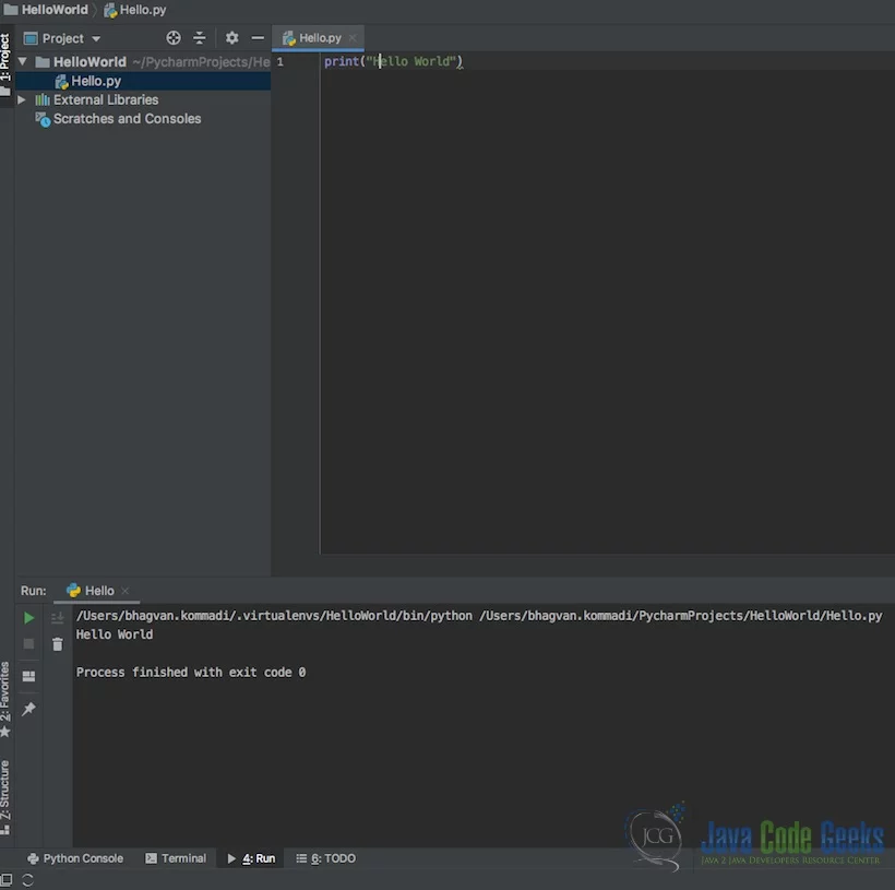 Pycharm Python Execution