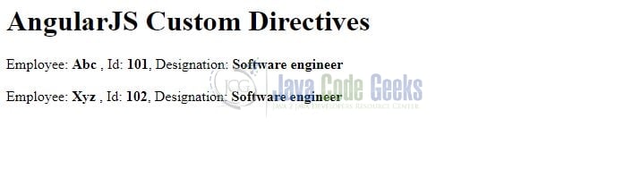 AngularJS Custom Directives - Index page