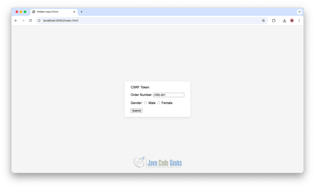 Example screenshot demonstrating automation of hidden and read-only inputs using Selenium and JavaScript.