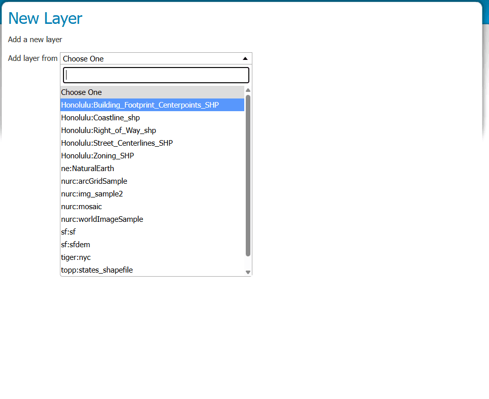 Select a data source for publishing
