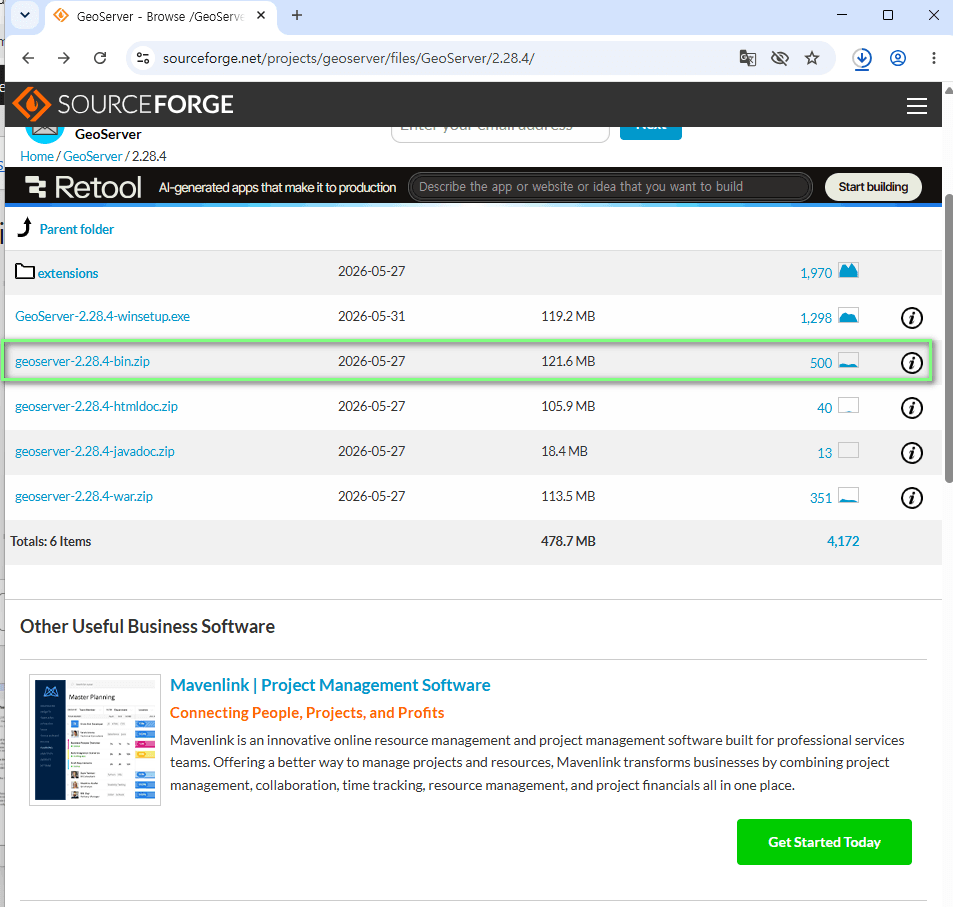 Geoserver Download Site
